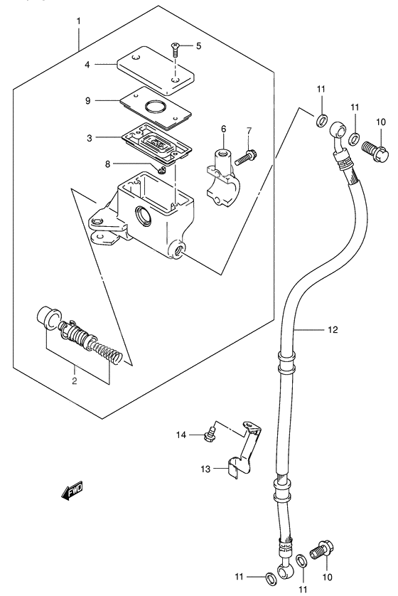 Front master cylinder