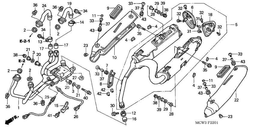 Exhaust muffler              

                  VFR8004/5)(VFR800A4/5