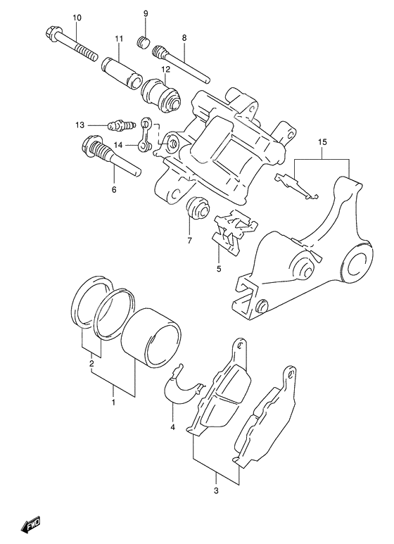 Rear caliper              

                  Model x/y/k1