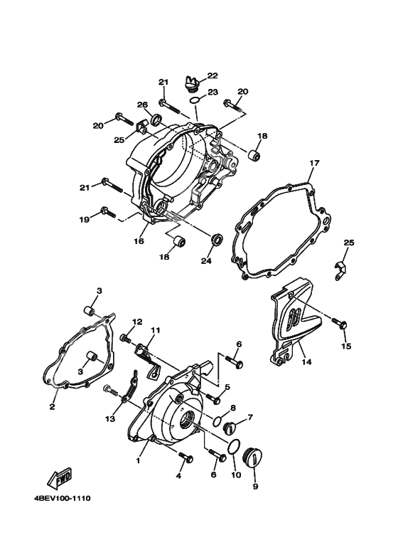 Crankcase cover ass`y (v