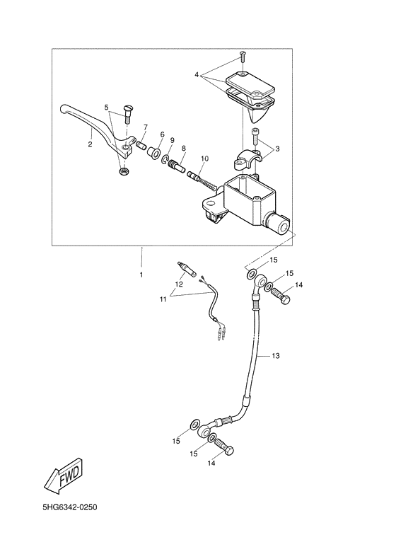 Front master cylinder