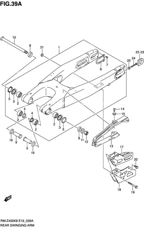 Rear swinging arm              

                  Rm-z450l0