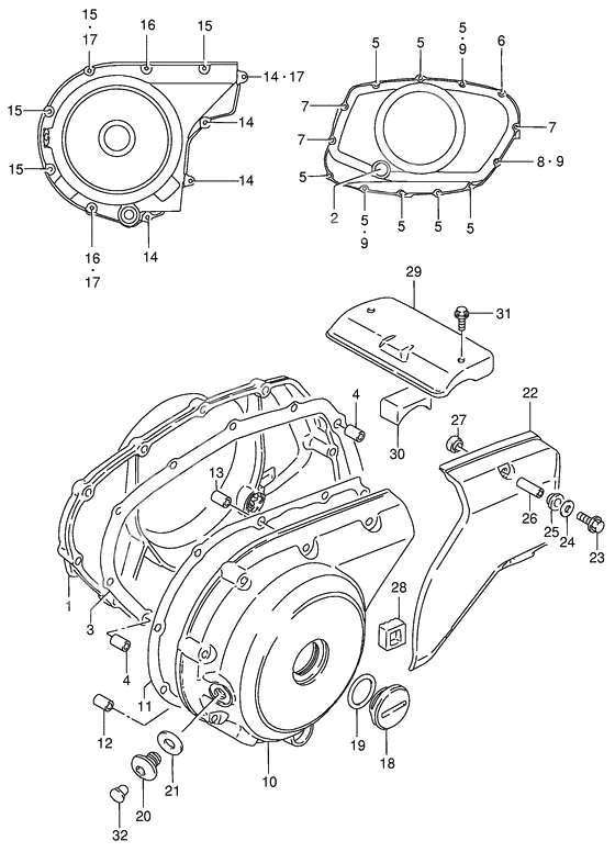 Crankcase cover ass`y (v