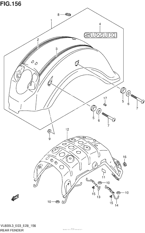 Rear Fender (Vl800Cl3 E03)