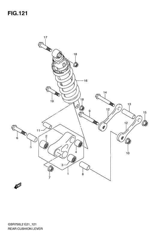 Rear cushion lever              

                  Gsr750l2 e24