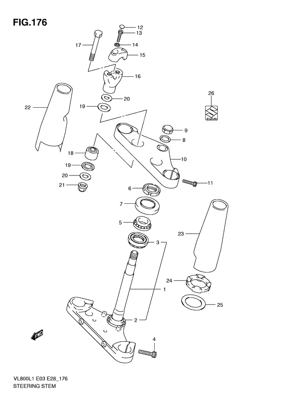 Steering stem              

                  Vl800l1 e33