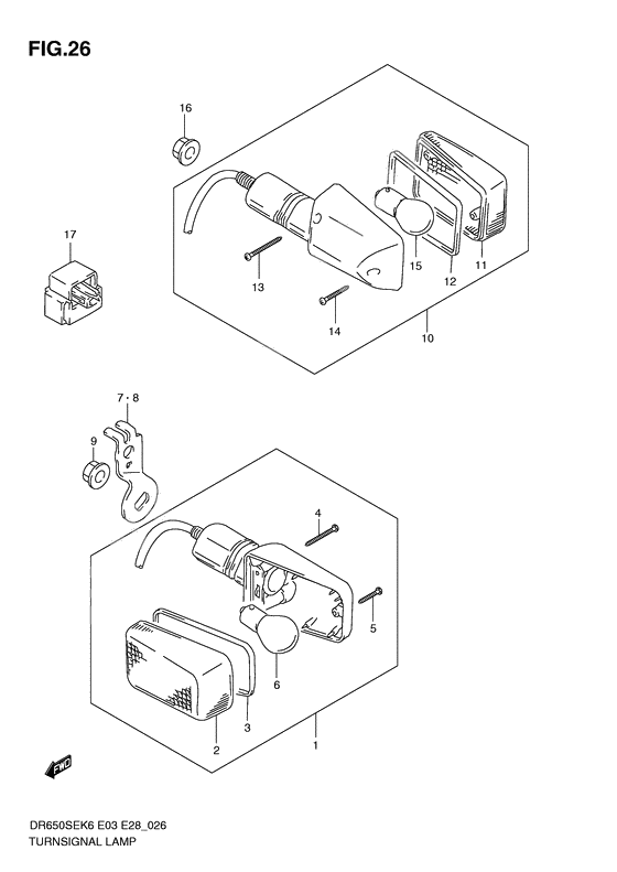 Turnsignal front & rear lamp