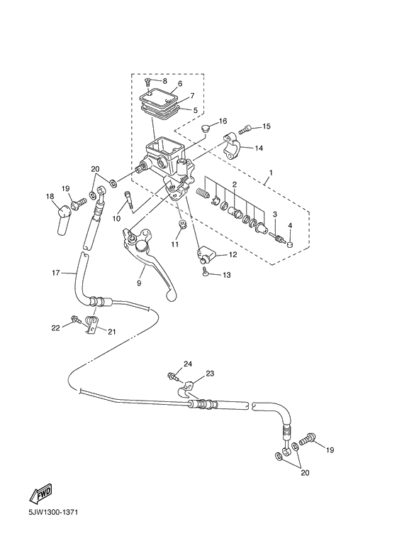 Front master cylinder 2