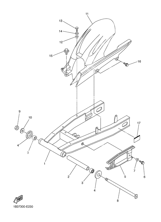 Rear arm