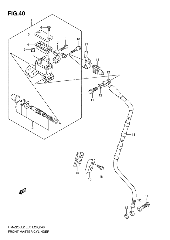 Front master cylinder