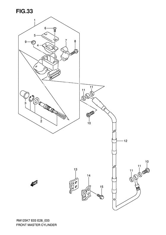 Front master cylinder