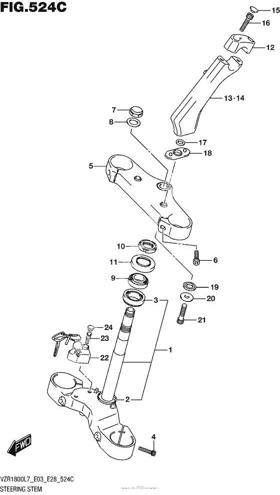 Steering Stem (Vzr1800Bzl7 E28)