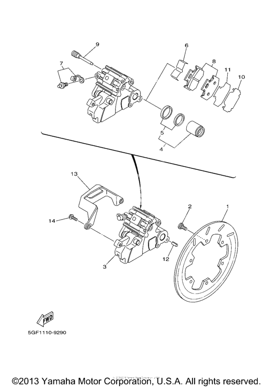 Задний тормозной суппорт