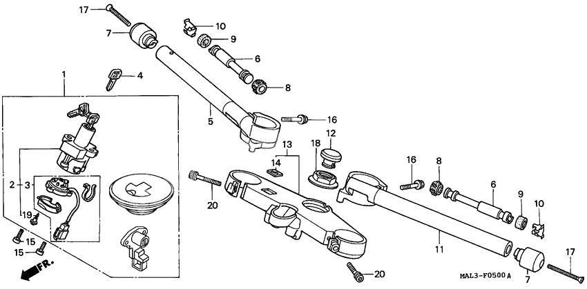 Handle pipe/top bridge