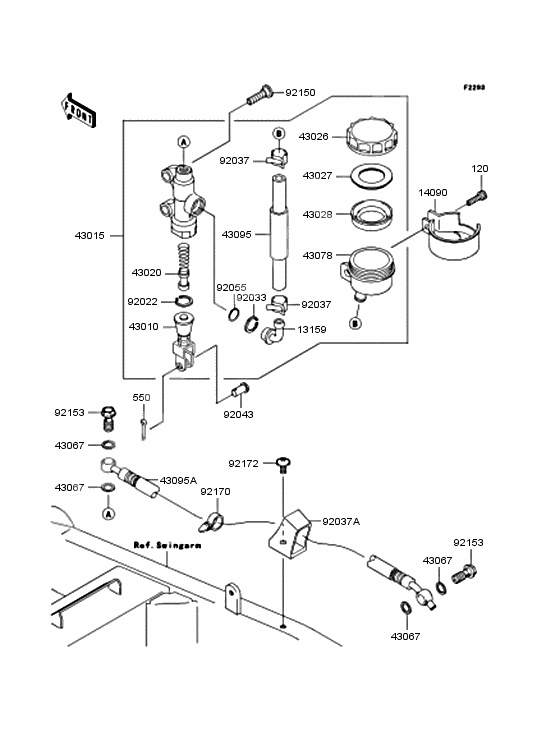 Rear master cylinder