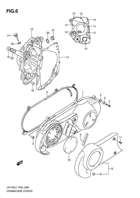 Crankcase cover ass`y (v