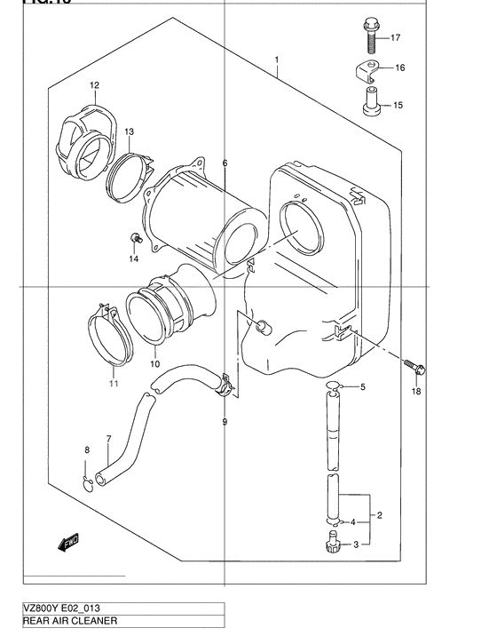 Rear air cleaner