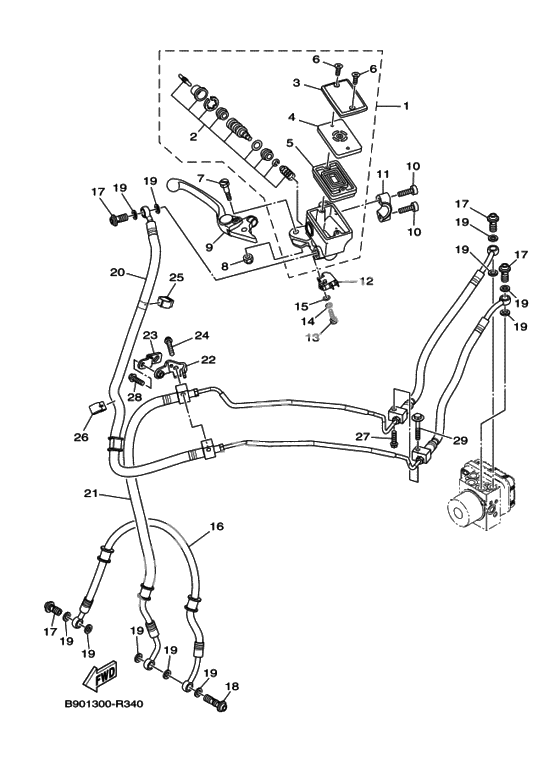 Передний тормозной цилиндр