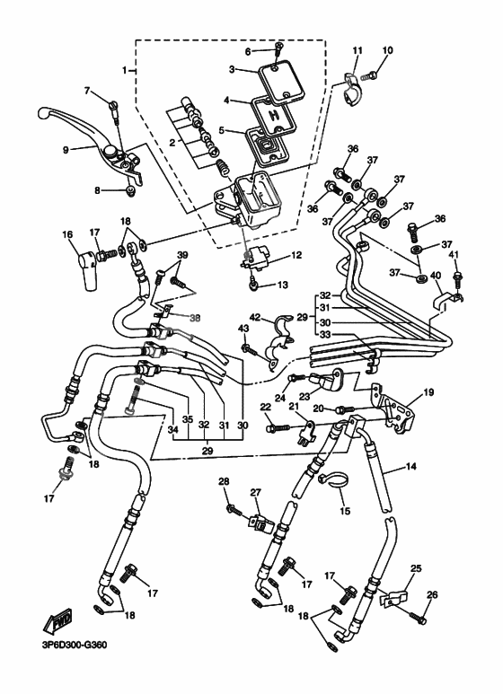Front master cylinder