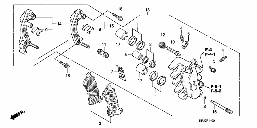 Front brake caliper