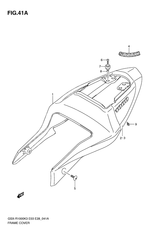 Frame cover              

                  Gsx-r1000k4