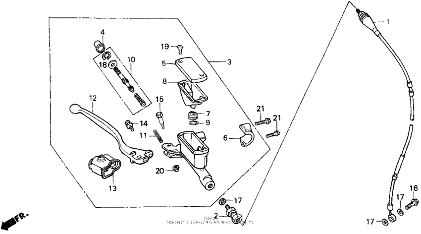 Fr. brake master cyl. 90-91