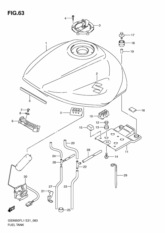 Tank fuel              

                  Gsx650fl1 e24