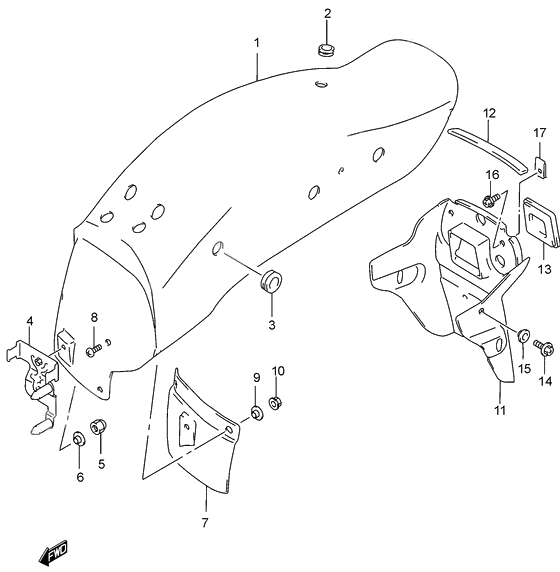 Rear fender              

                  Model k3