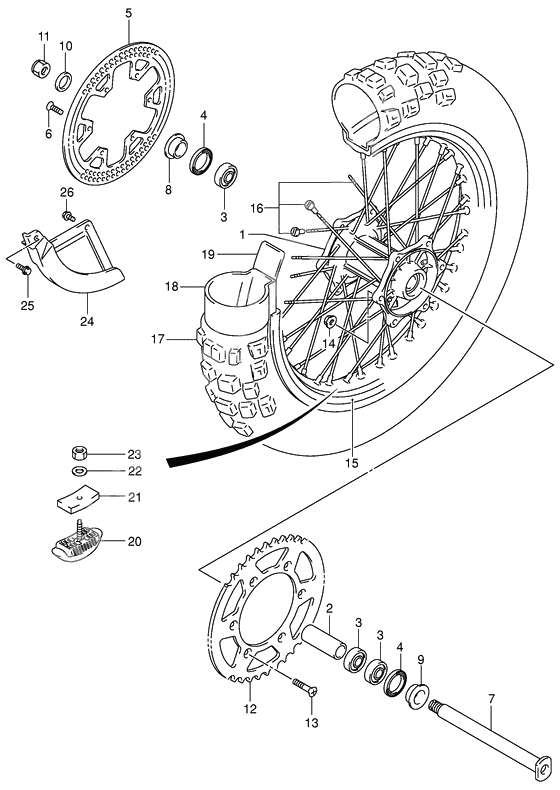 Rear wheel complete assy              

                  Model k3