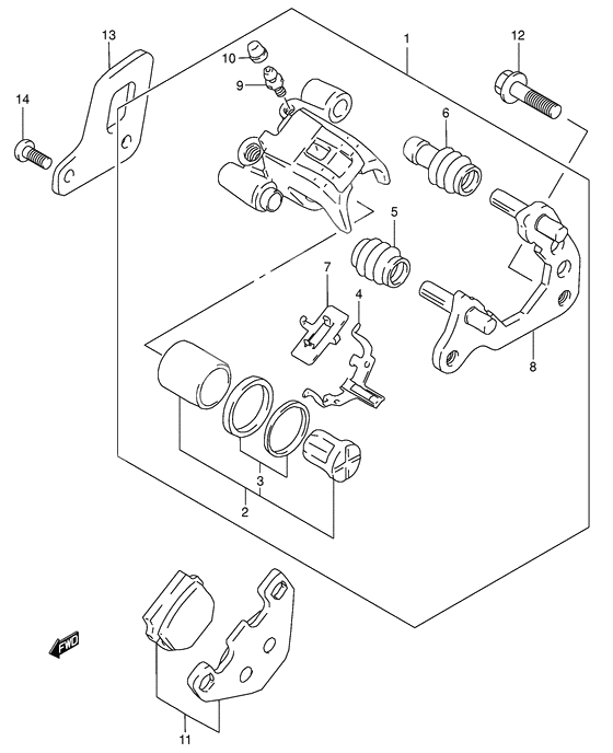 Rear caliper              

                  Model k2/k3/k4