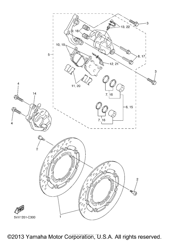 Front brake caliper