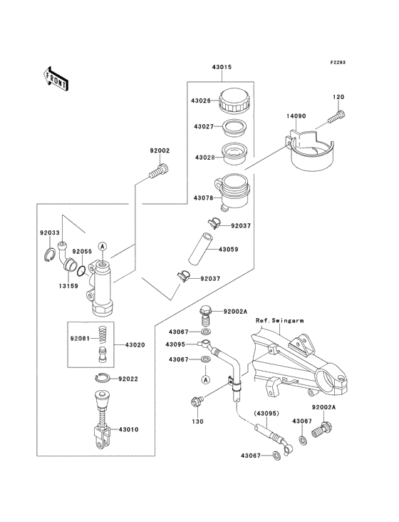 Rear master cylinder