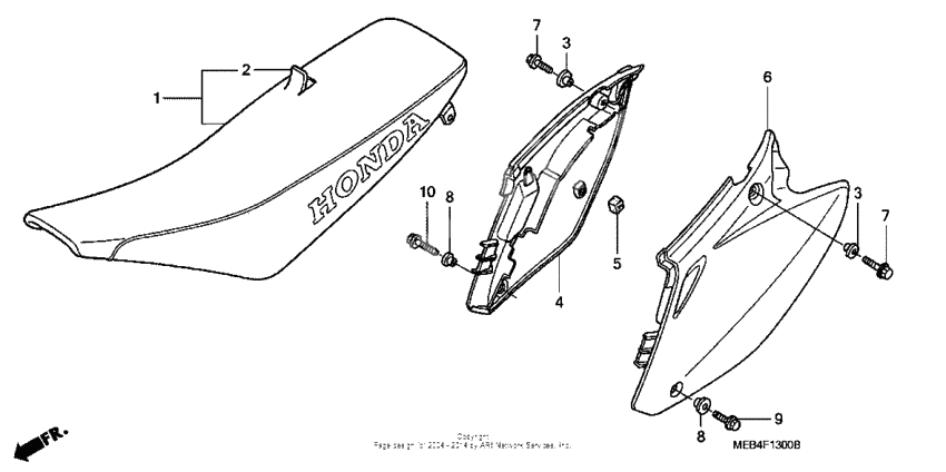 Seat + side cover ('02-'04)