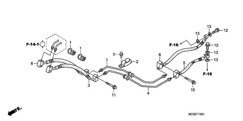 Rear brake hose              

                  ST1300A