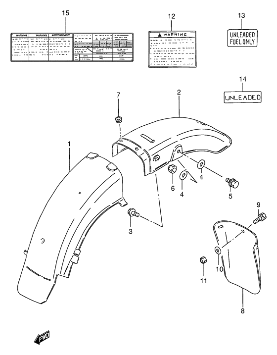 Rear fender              

                  Model t/w/x