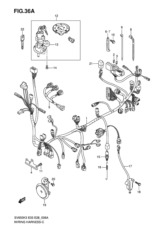 Wiring harness              

                  Sv650k5/k6