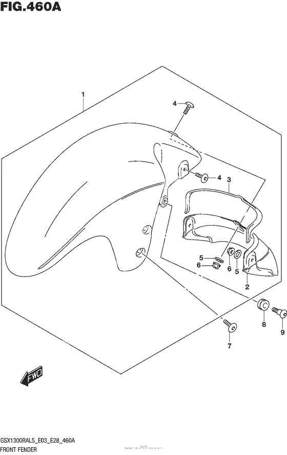 Переднее крыло (Gsx1300Ral5 E03)