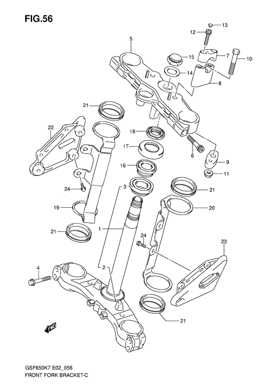 Steering stem              

                  Gsf650k7/uk7/ak7/uak7/k8/uk8/ak8/uak8