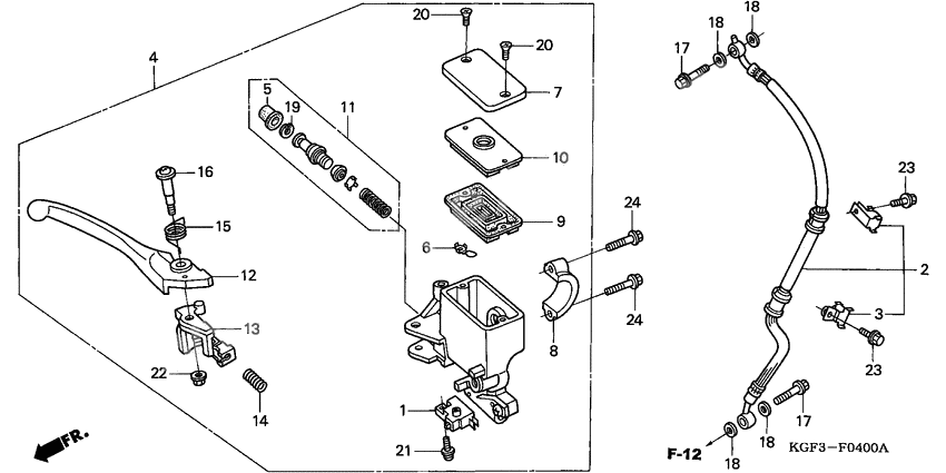 Fr. brake master cylinder