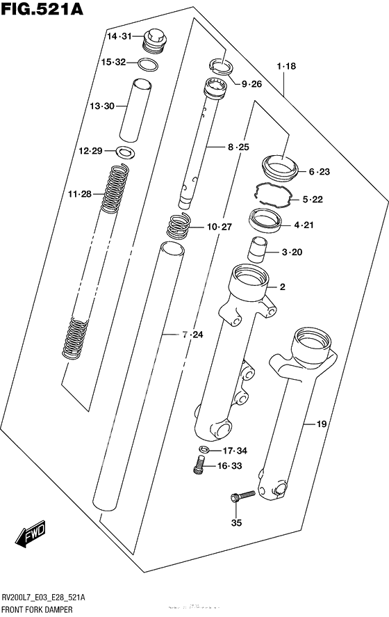 Вилка передней оси