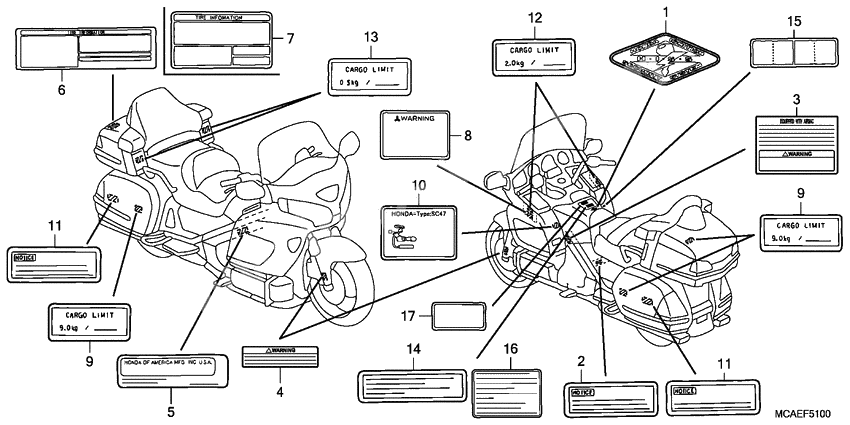 Caution label              

                  GL18009) (GL1800A-BR/KO/SI