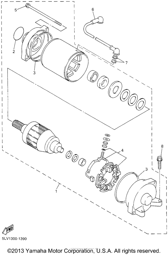 Starting motor