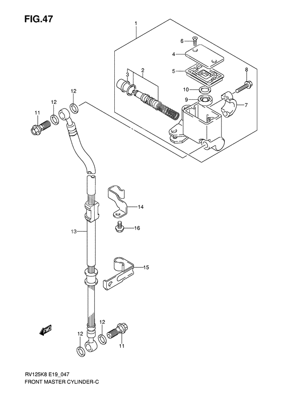 Front master cylinder