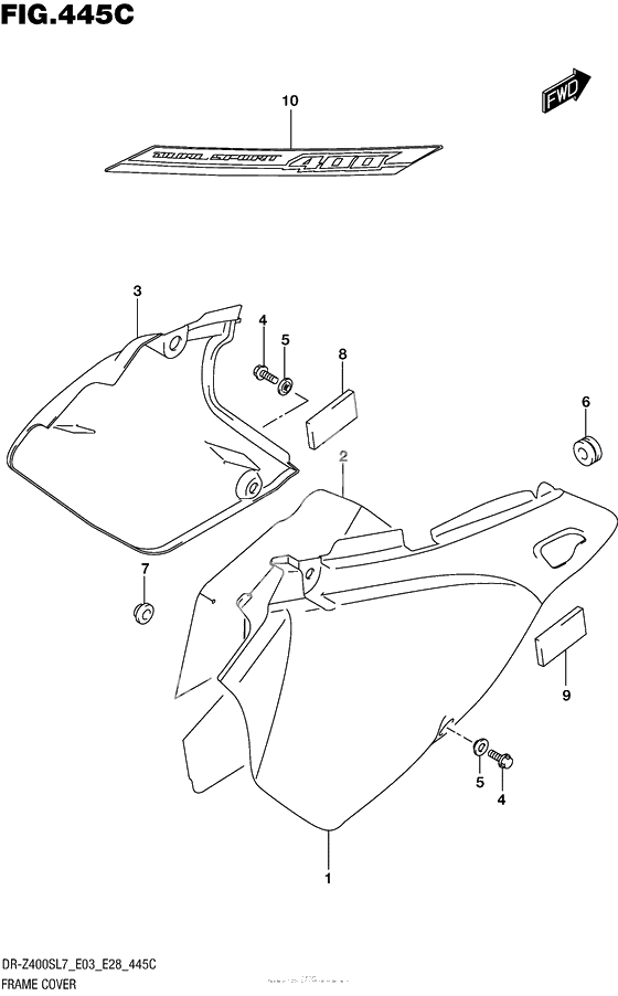 Боковые панели (Dr-Z400Sl7 E33)