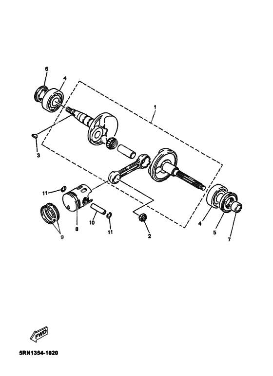 Crankshaft piston