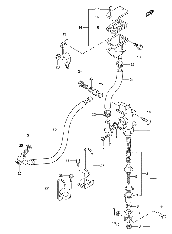 Rear master cylinder              

                  Model k3