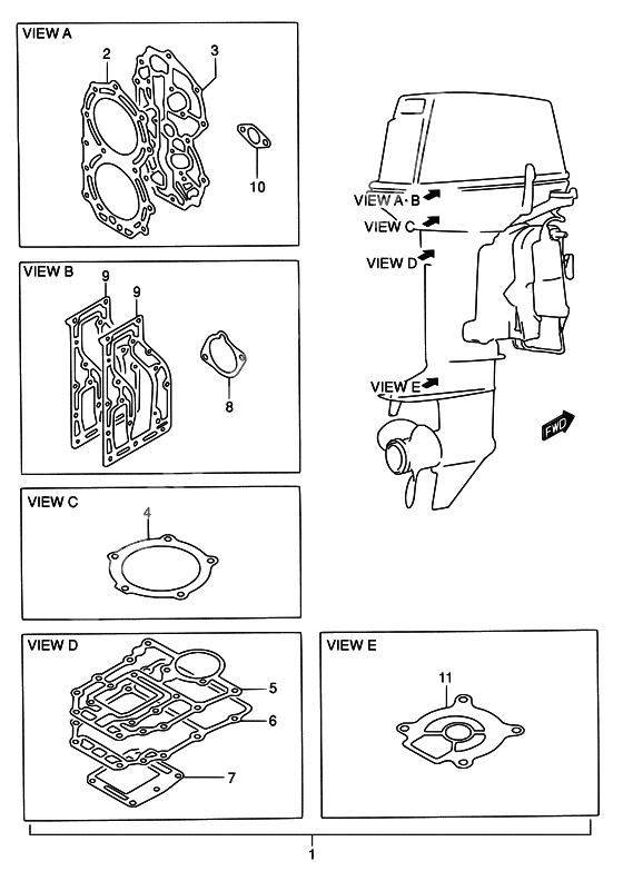 Opt : gasket set