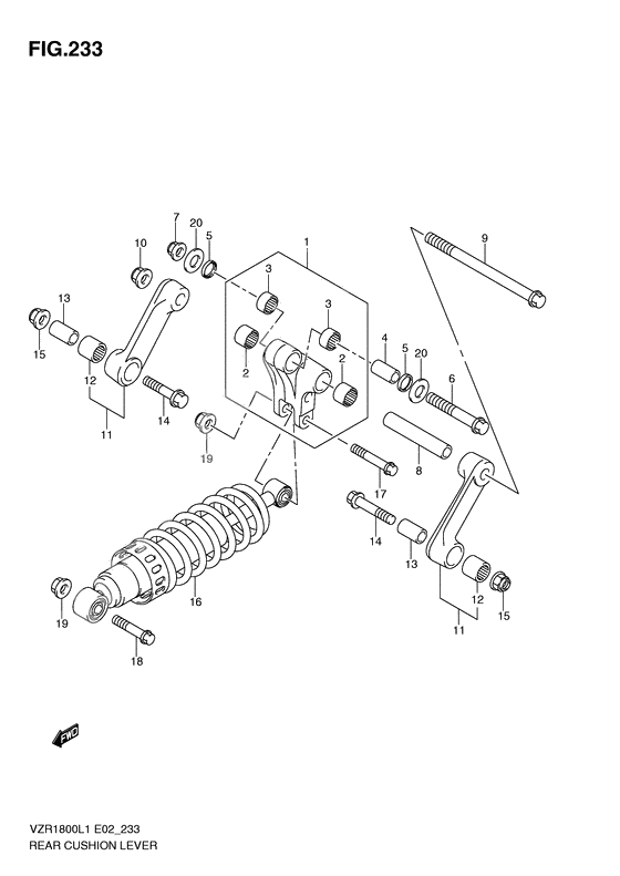 Rear cushion lever