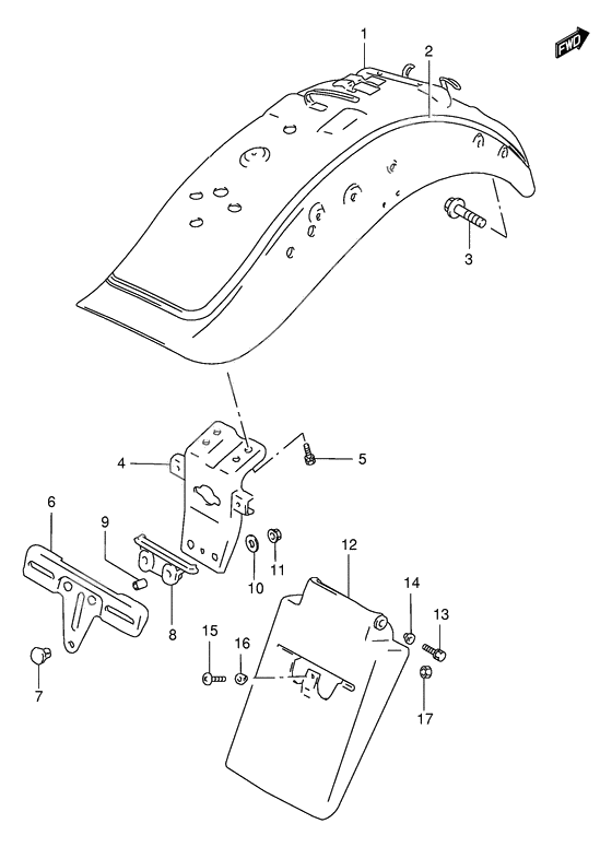 Rear fender              

                  Model y/k1/k2