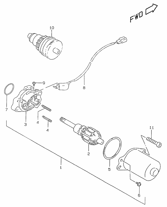 Starting motor